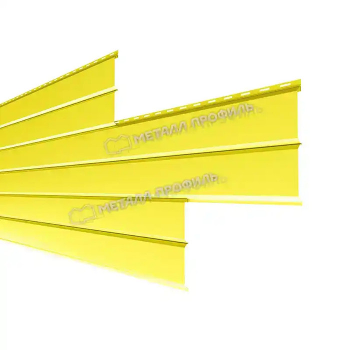 Металлический сайдинг Lбрус-XL-Н Металл-Профиль NormanMP RAL 1018 Желтый цинк 14х335